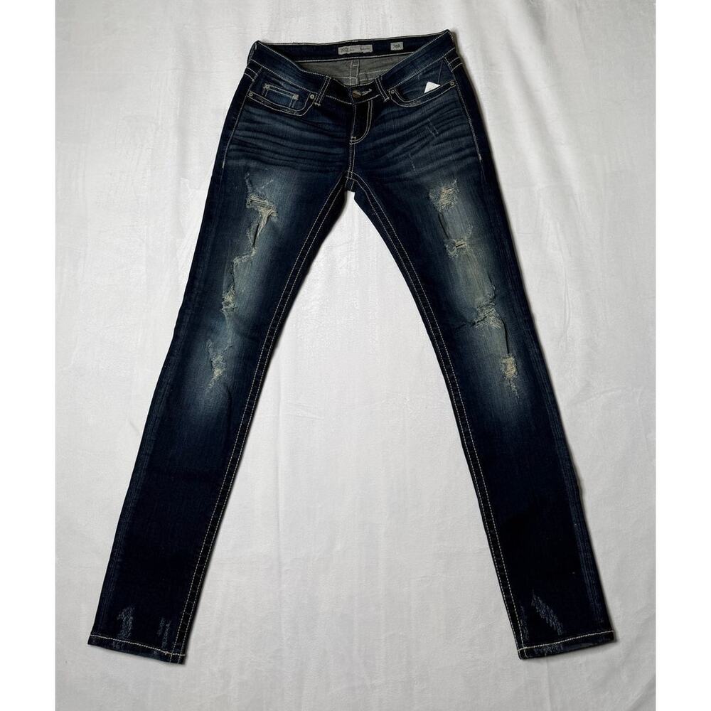 Buckle BKE Sabrina Distressed Stretch Medium Wash Jeans Size 28R   Style# ABK253 - Picture 14 of 15